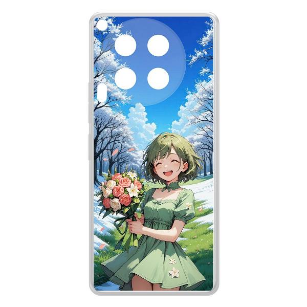 Чехол Krutoff Clear Case Аниме Весна для TECNO Camon 30 фото