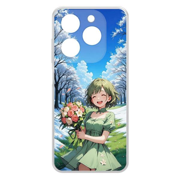 Чехол Krutoff Clear Case Аниме Весна для TECNO Spark 20С
