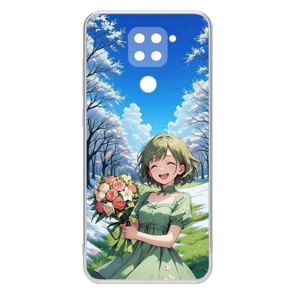 Чехол Krutoff Clear Case Аниме Весна для Xiaomi Redmi Note 9