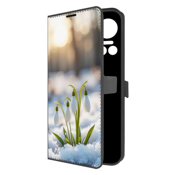 Чехол Krutoff Eco Book для ITEL Vision 5 Подснежники фото