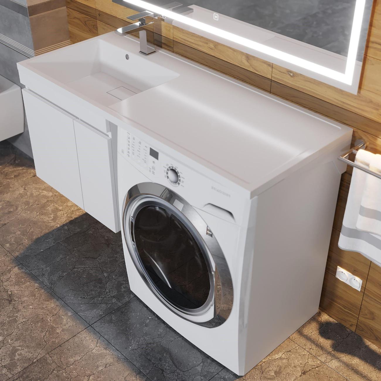 Раковина встраиваемая Uperwood Magenta 120 left Wh