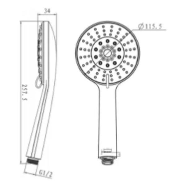 Лейка для душа Bravat 5F0M0159CP