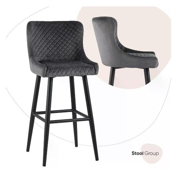 Стул барный Stool Group Ститч (MC15B Velvet HLR-21)