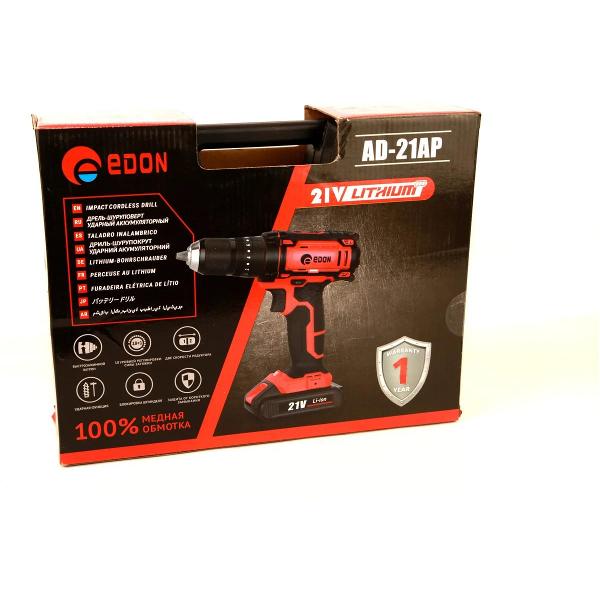 Шуруповерт аккумуляторный Edon AD-21AP
