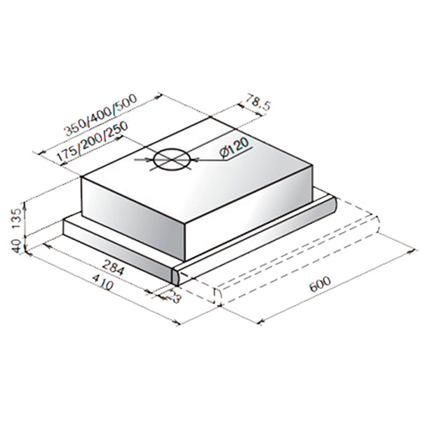 Вытяжка встраиваемая в шкаф 60 см Teka LS 60 IVORY / стекло