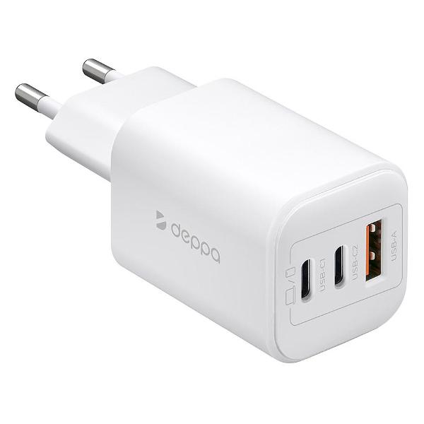 Сетевое зарядное устройство Deppa 2xUSB-C + USB-A 65W (11464) фото