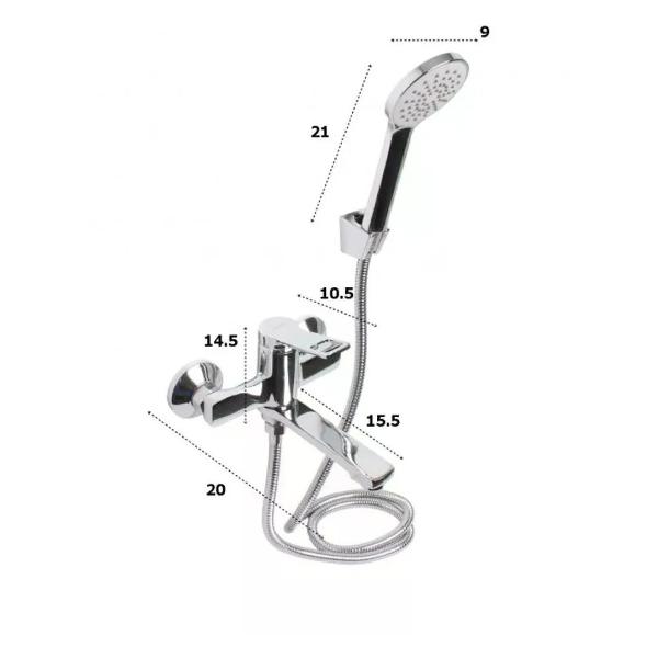 Смеситель для ванны Wisent W30105