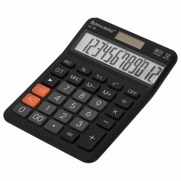 Калькулятор Brauberg DC-118-BK