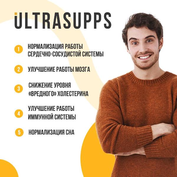 БАД UltraSupps Premium Omega-3 60кап (ULT020403)