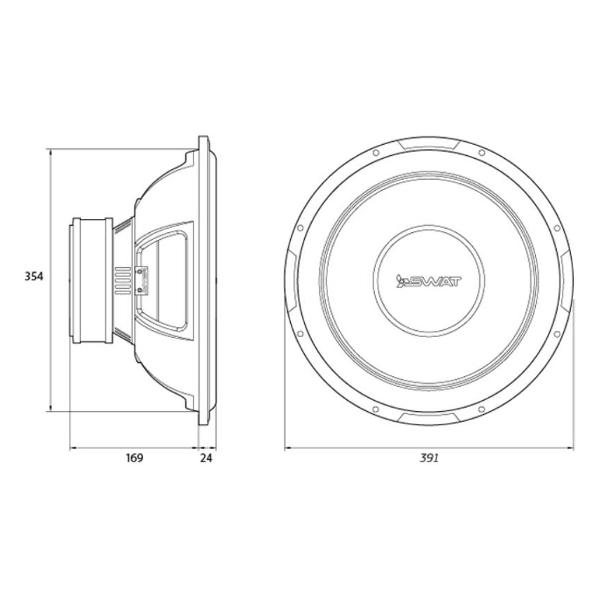 Активный автомобильный сабвуфер SWAT REV-15 v.2