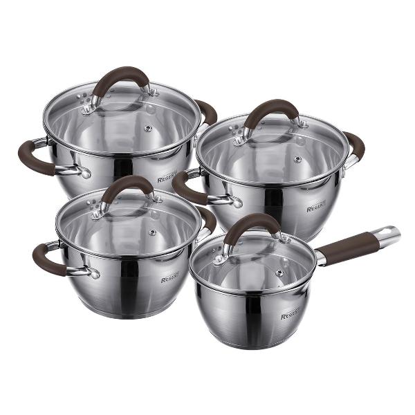 Набор кастрюль 8 предметов REGENT inox Truffle фото