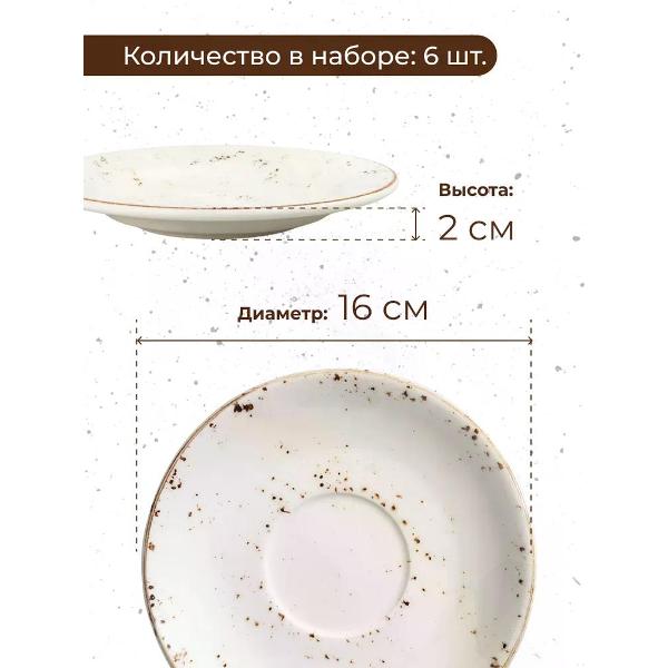 Тарелка столовая BONNA Grain 16 см