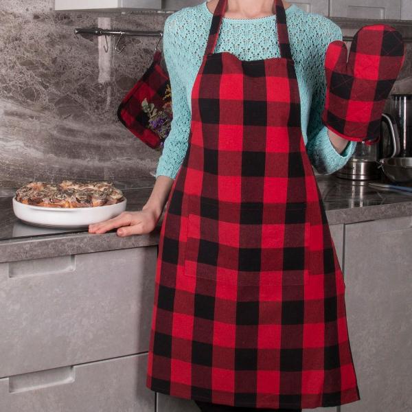 Фартук для кухни BORGHOUSE Red and Black cells (KA2125)