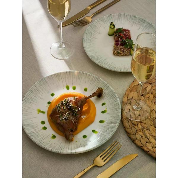 Тарелка столовая BONNA Iris Grey 23 см