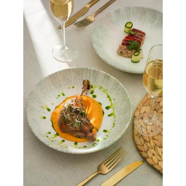 Тарелка столовая BONNA Iris Grey 23 см