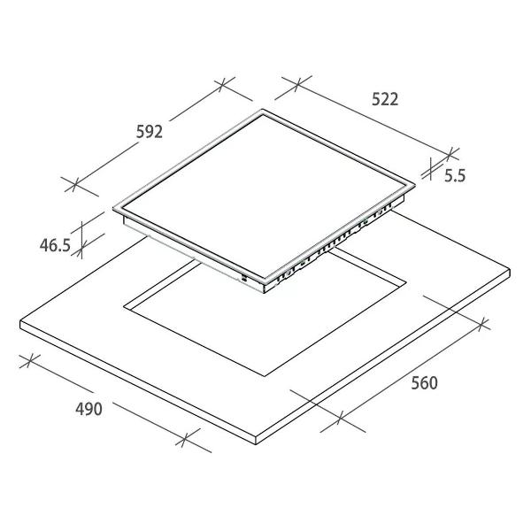 Встраиваемая электрическая панель Candy CC 64 CH