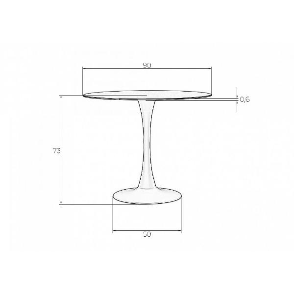 Стол обеденный DOBRIN Mia LMZL-TD219 Bl/Wh