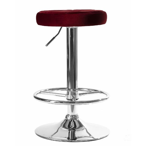 Стул барный DOBRIN Bruno LM-5008 бордовый велюр