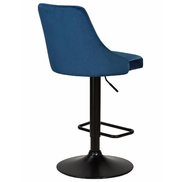 Стул барный DOBRIN Joseph Black LM-5021 синий велюр