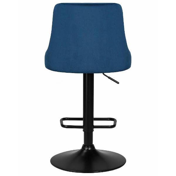 Стул барный DOBRIN Joseph Black LM-5021 синий велюр