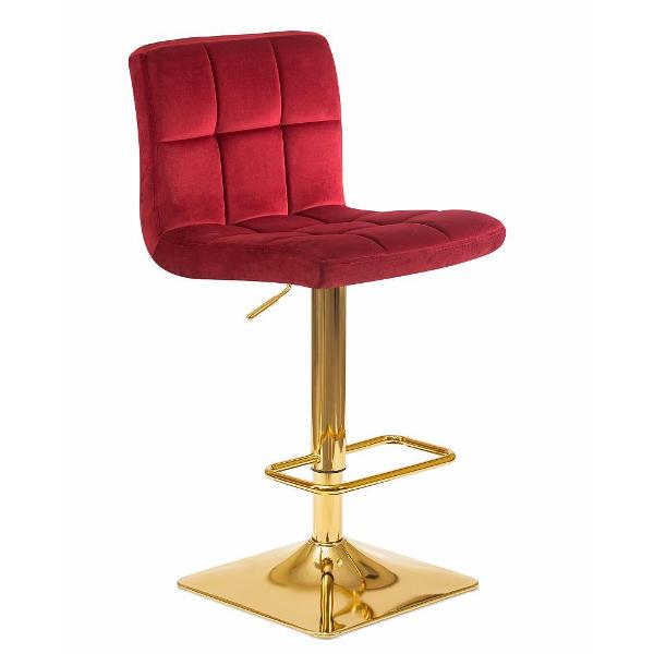 Стул барный DOBRIN Goldie LM-5016 бордовый велюр