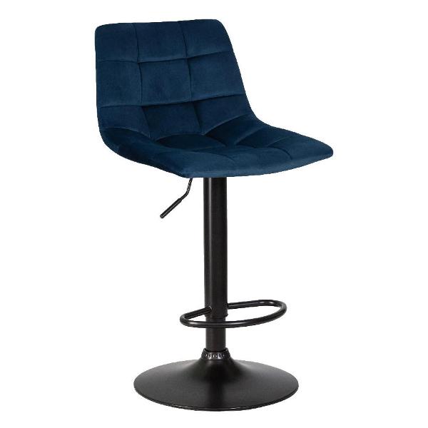 Стул барный DOBRIN Tailor Black LM-5017 синий велюр