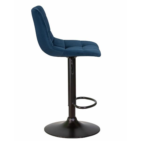 Стул барный DOBRIN Tailor Black LM-5017 синий велюр