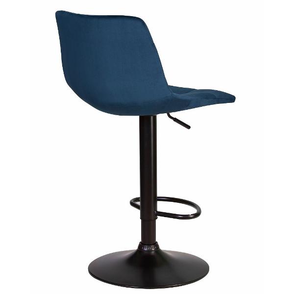 Стул барный DOBRIN Tailor Black LM-5017 синий велюр