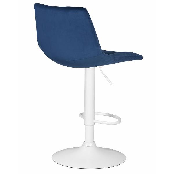 Стул барный DOBRIN Tailor White LM-5017 синий велюр