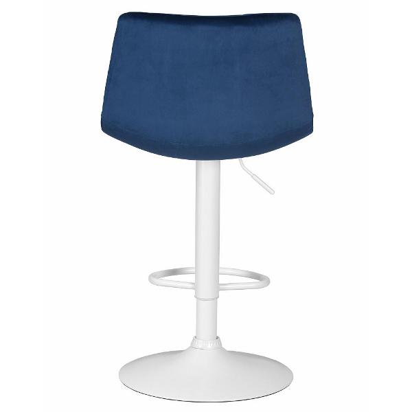 Стул барный DOBRIN Tailor White LM-5017 синий велюр