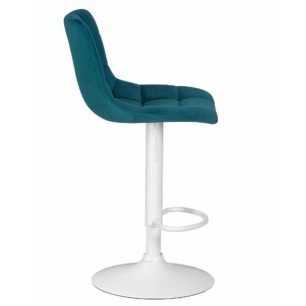 Стул барный DOBRIN Tailor white LM-5017 морской волны велюр