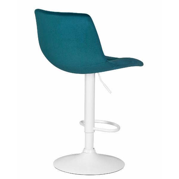 Стул барный DOBRIN Tailor white LM-5017 морской волны велюр