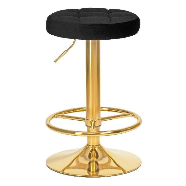 Стул барный DOBRIN Brun Goold LM-5008 черный велюр