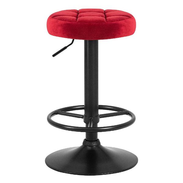 Стул барный DOBRIN Bruno Black LM-5008 бордо велюр