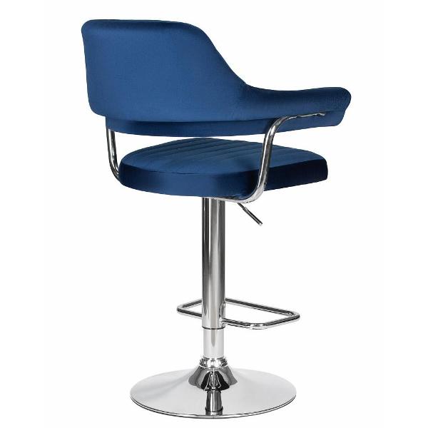 Стул барный DOBRIN Charly LM-5019 синий велюр