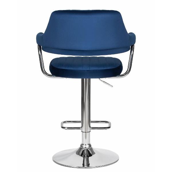 Стул барный DOBRIN Charly LM-5019 синий велюр