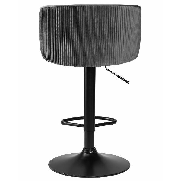 Стул барный DOBRIN Darcy Black LM-5025 серый велюр