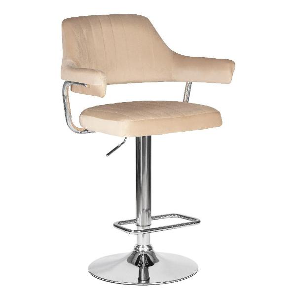 Стул барный DOBRIN Charly LM-5019 бежевый велюр
