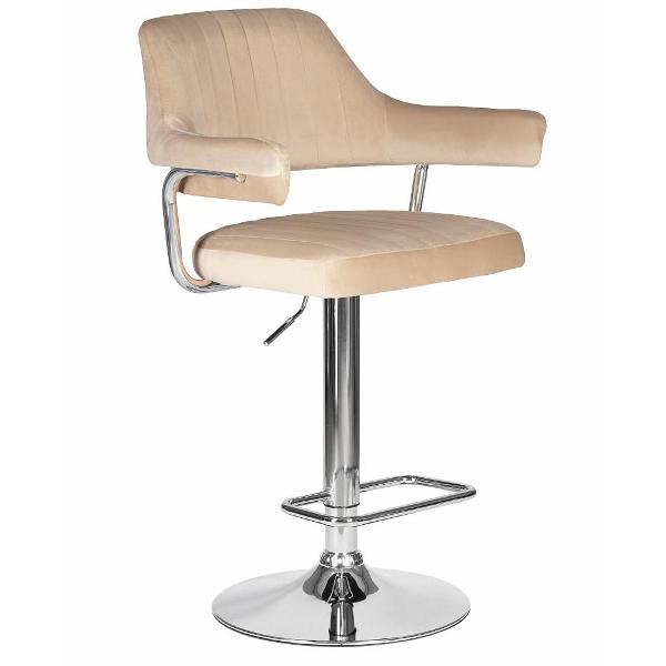 Стул барный DOBRIN Charly LM-5019 бежевый велюр
