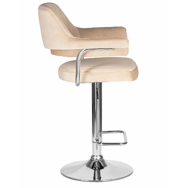 Стул барный DOBRIN Charly LM-5019 бежевый велюр