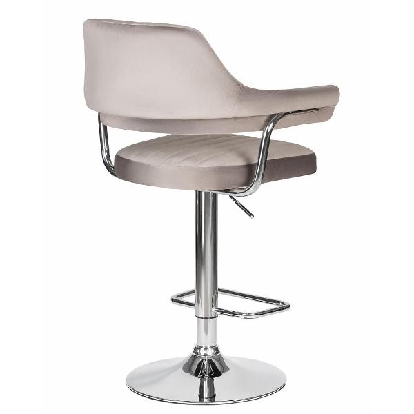 Стул барный DOBRIN Charly LM-5019 серый велюр