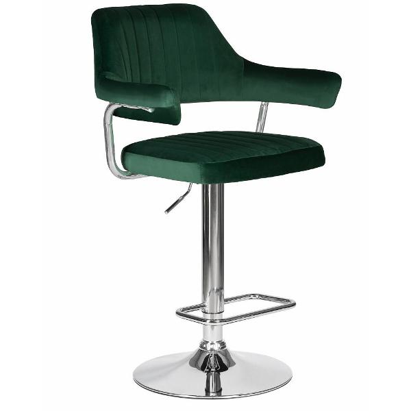 Стул барный DOBRIN Charly LM-5019 зеленый велюр