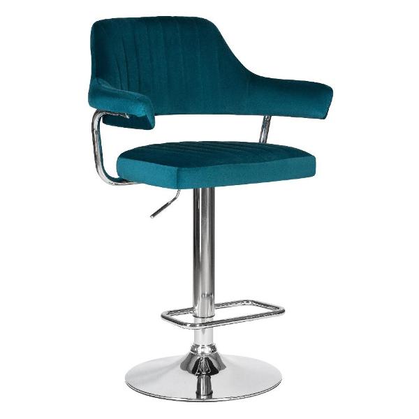 Стул барный DOBRIN Charly LM-5019 морской волны велюр