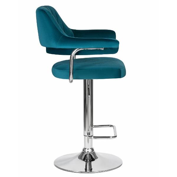 Стул барный DOBRIN Charly LM-5019 морской волны велюр