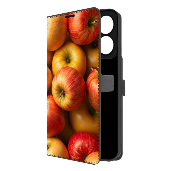 Чехол Krutoff Eco Book для Xiaomi Poco C65 Яблоки (626514) фото