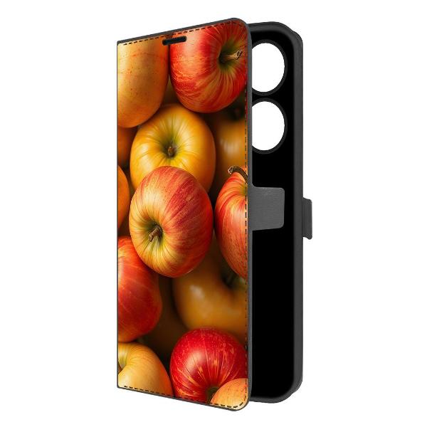 Чехол Krutoff Eco Book для Xiaomi Poco M6 Pro 4G Яблоки (626553)