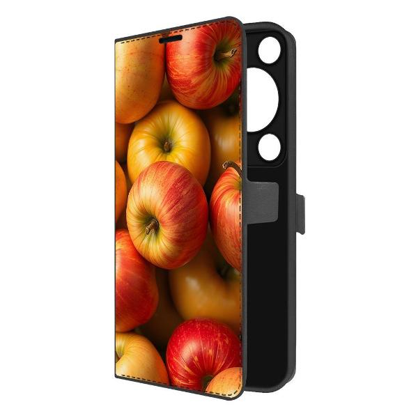 Чехол Krutoff Eco Book для Huawei Nova Y72s Яблоки (625555) фото