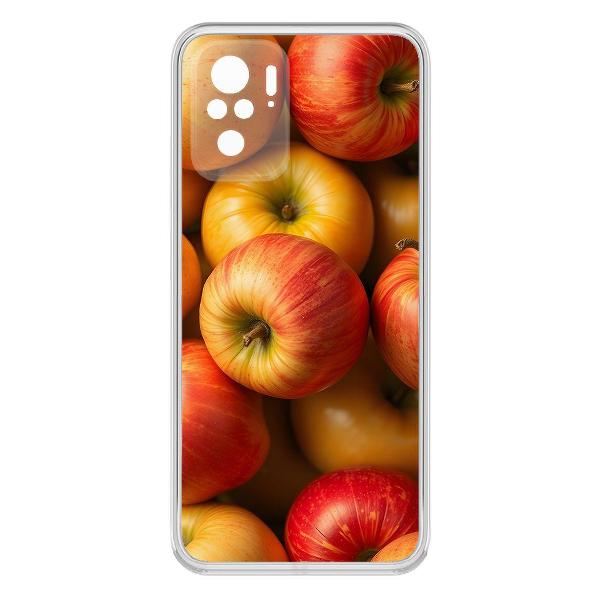 Чехол Krutoff Clear Case для Poco M5s Яблоки