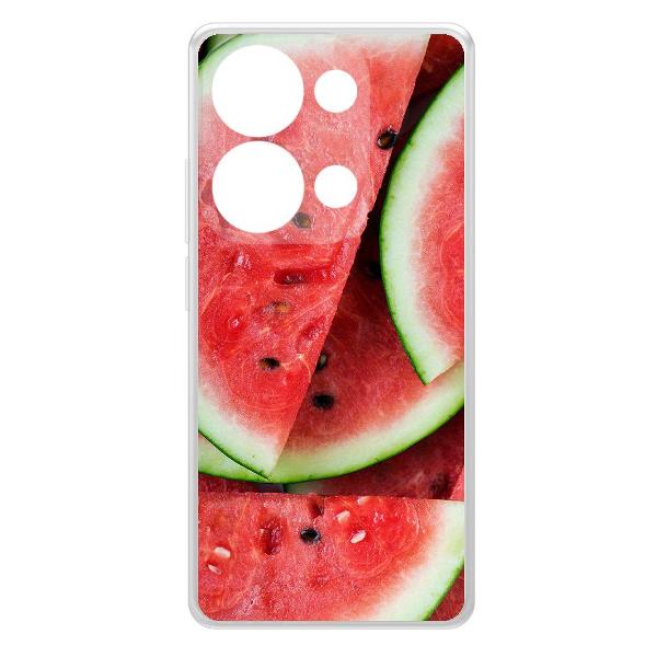 Чехол Krutoff Clear Case для Redmi Note 13 Pro 4G Арбуз фото