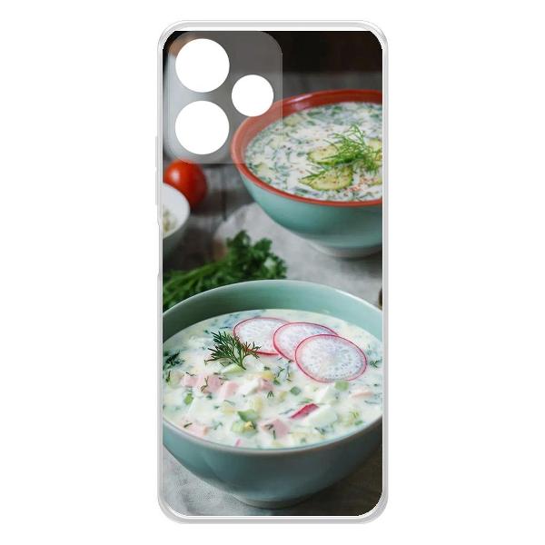 Чехол Krutoff Clear Case для Poco M6 Pro 5G Окрошка фото